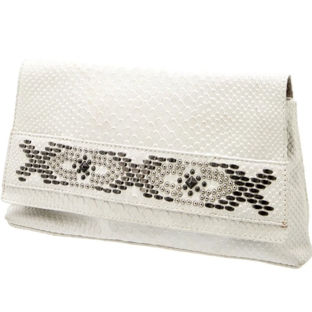 Calleen Cordero Studded Leather Clutch